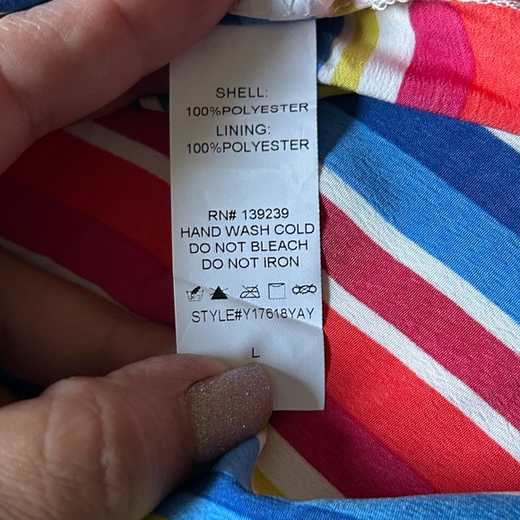 DO+BE Multicolor Striped Dress size large - Picture 6 of 7